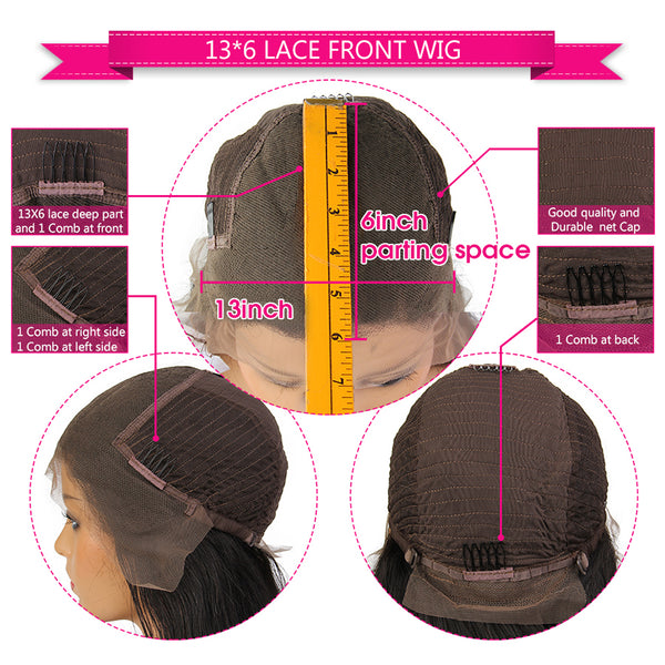 13x4/13x6 Transparent Lace Pre-plucked Ombre 1B/27 color Body Wave Human Hair Wig