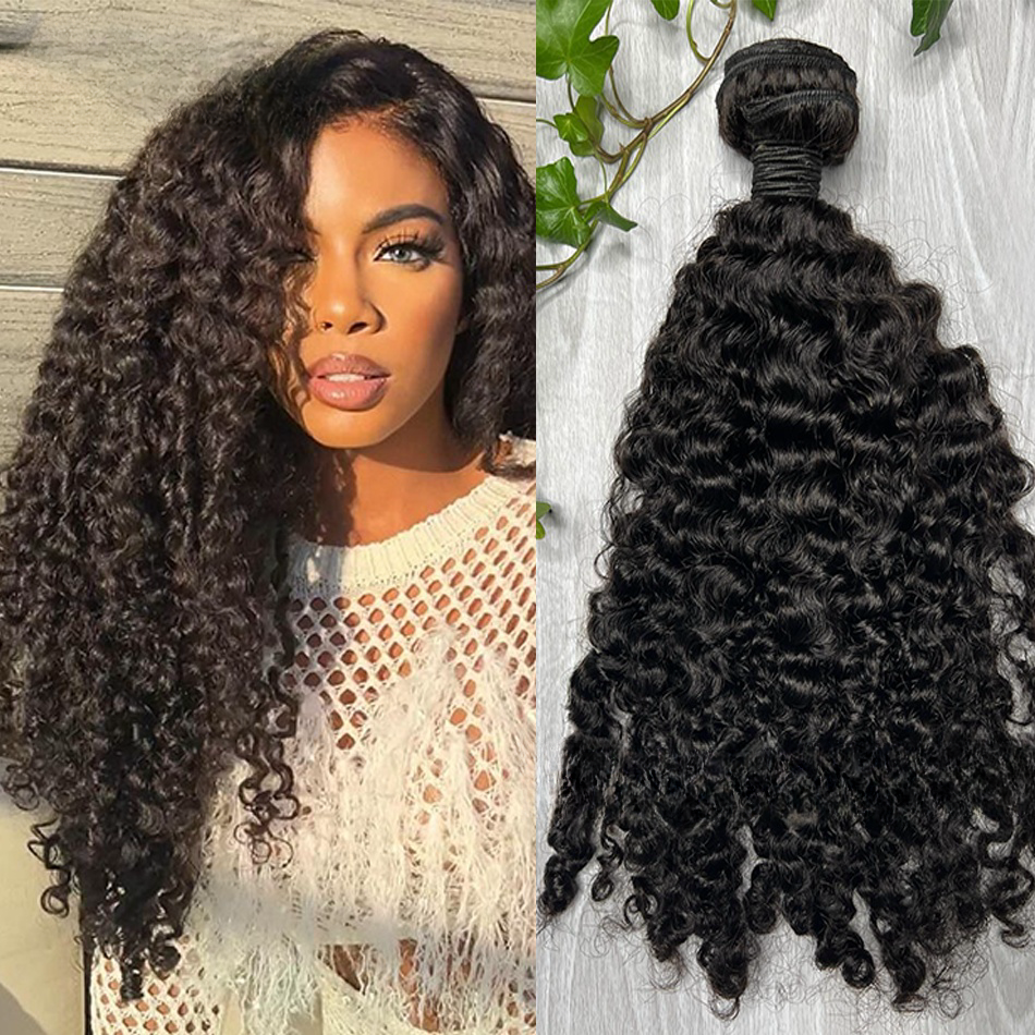 3C 4A Burmese Curly Human Hair Bundles Brazilian Virgin Human Hair Weft For Women