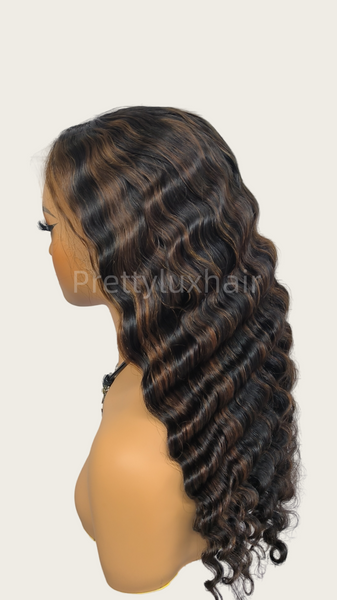 "Mini Knotless" Full Lace Swiss Lace Pre-Plucked Hairline Loose Wave Wig With Invisible Strap