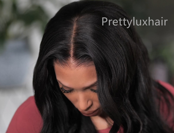 "Mini Knotless" 13x6 HD Lace SUPER Pre-Plucked Custom Hairline High Density Light Yaki Straight Wig