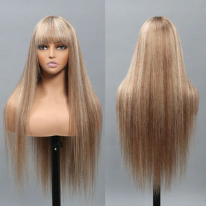 Highlight Straight 13X4 Lace Wig with Bang