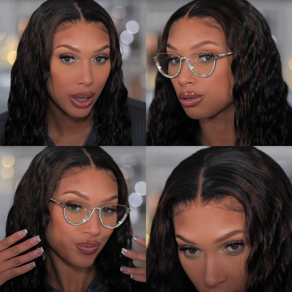 "Mini Knotless" Full Lace Swiss Lace Pre-Plucked Hairline Loose Wave Wig With Invisible Strap