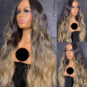 13x4/13x6 Transparent Lace Pre-plucked Ombre 1B/27 color Body Wave Human Hair Wig