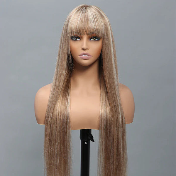 Highlight Straight 13X4 Lace Wig with Bang