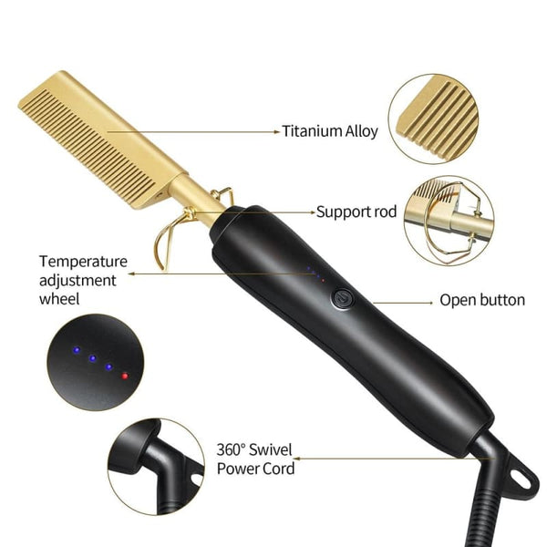 Hot Heating Comb Hair Straight Styler - US